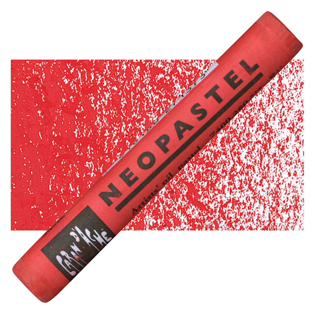 Open in modal - Caran d'Ache Neopastel - Ruby Red pastel and swatch