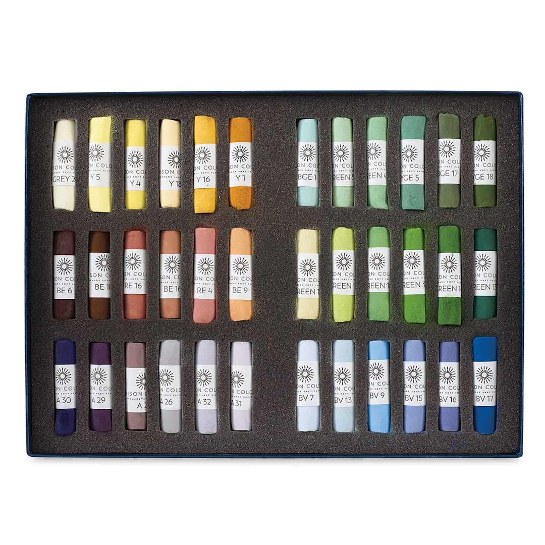 Open in modal - Unison Handmade Pastel Set - Landscape Colors, Set of 36, Full Stick (set contents)