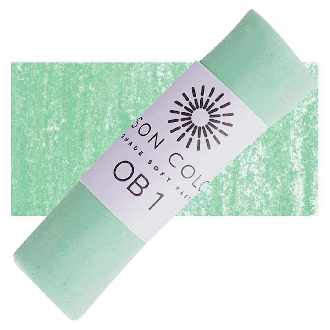 Open in modal - Unison Handmade Pastel - Ocean Blue 1 pastel and swatch
