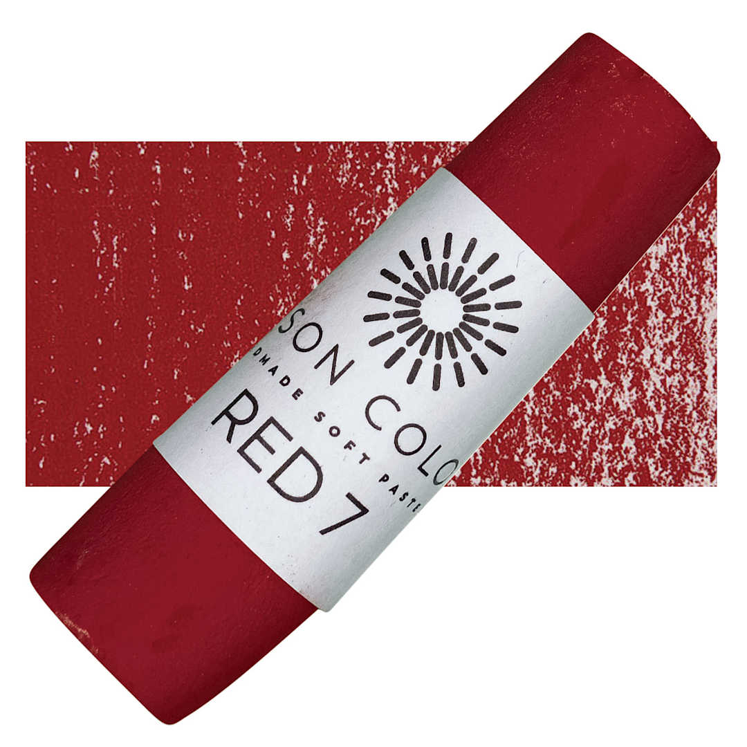 Open in modal - Unison Handmade Pastel - Red 7 pastel and swatch