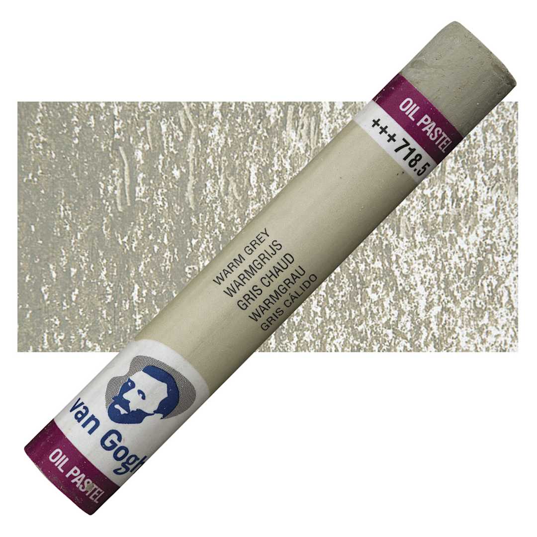 Open in modal - Van Gogh Oil Pastel - Warm Gray 718.5 oil pastel and swatch