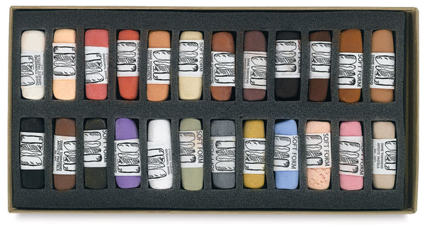 Open in modal - Portrait A, Set of 24 Pastels in Tray