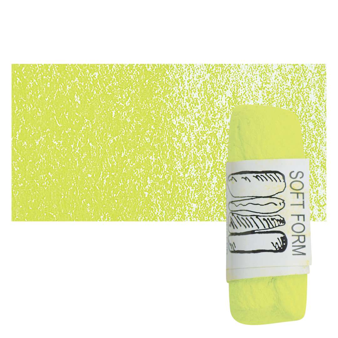 Open in modal - Townsend Artists' Soft Form Pastel - Cadmium Yellow Green Light pastel and swatch