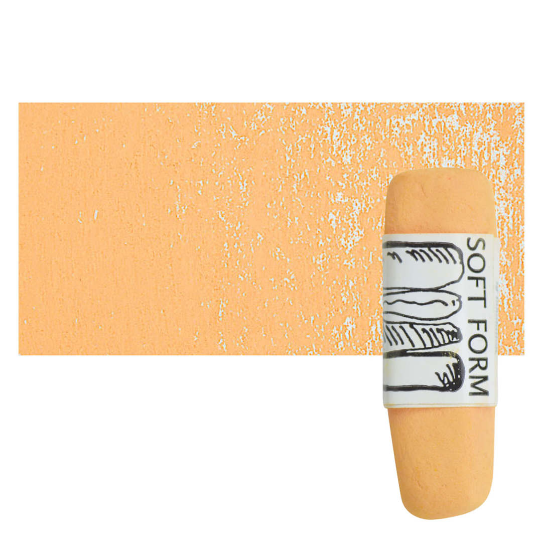 Open in modal - Townsend Artists' Soft Form Pastel - Cadmium Orange Light pastel and swatch