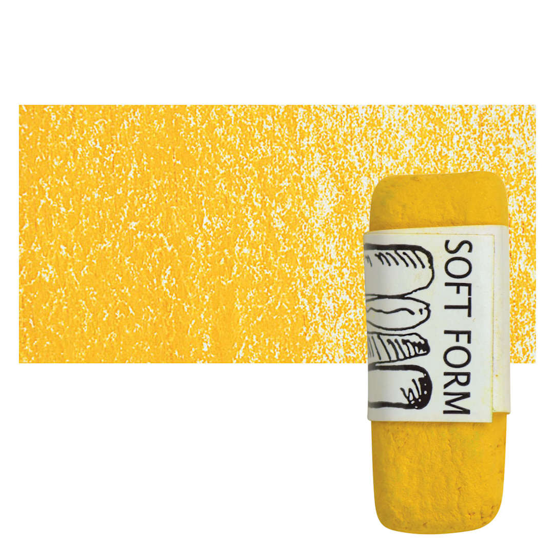 Open in modal - Townsend Artists' Soft Form Pastel - Hansa Yellow 049 pastel and swatch