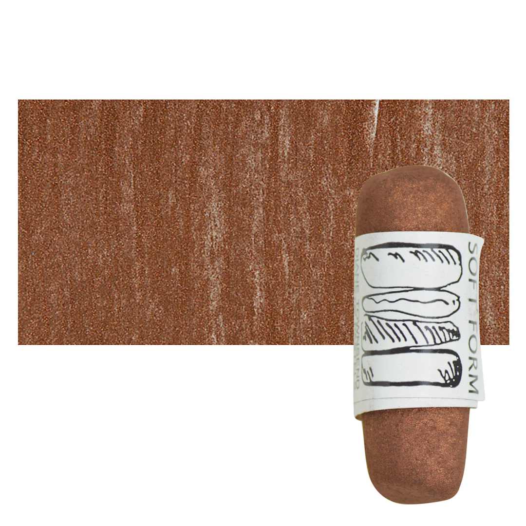Open in modal - Townsend Artists' Soft Form Pastel - Metallic Copper Medium pastel and swatch