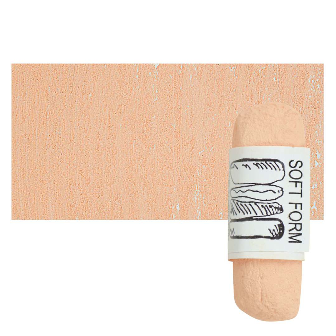 Open in modal - Townsend Artists' Soft Form Pastel - Salmon 095L pastel and swatch