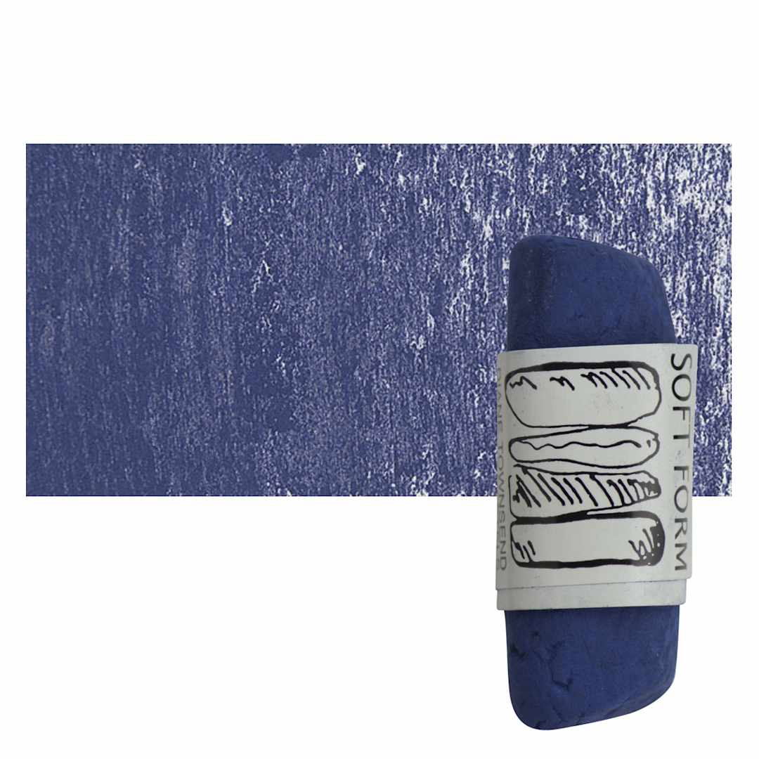 Open in modal - Townsend Artists' Soft Form Pastel - Ultra Blue Black (Light) pastel and swatch