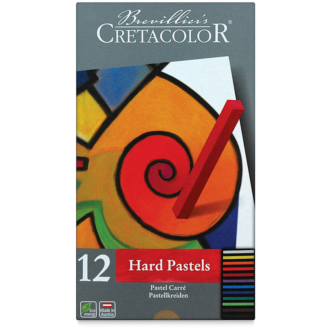 Open in modal - Cretacolor Pastel Carré Hard Pastel Sets - Front of package of 12 pc set