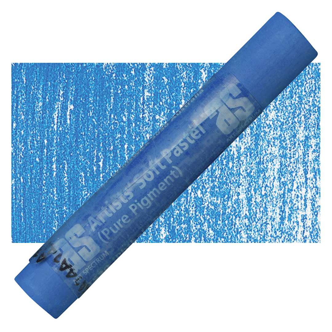 Open in modal - Art Spectrum Artists' Soft Pastel - Phthalo Blue 530T pastel and swatch