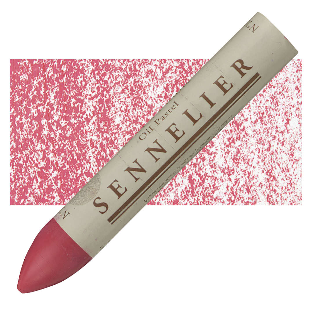 Open in modal - Sennelier Oil Pastel Grand - Geranium Lake Light oil pastel and swatch