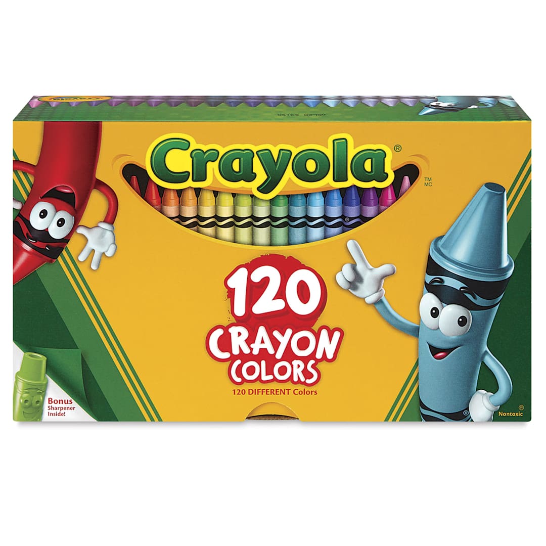 Open in modal - Crayola Crayons - Set of 120, front of the packaging