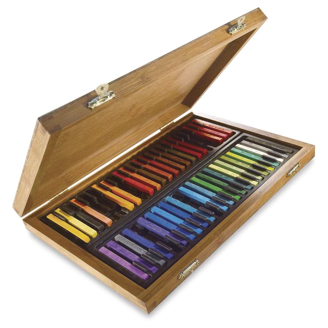 Open in modal - Conté à Paris Colour Pastel Carrés - Set of 48, Assorted Colors, Wood Box