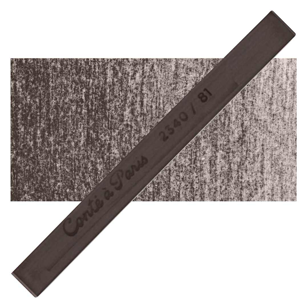 Open in modal - Conté à Paris Colour Pastel Carré - Brown Grey 81, Single Carré and swatch