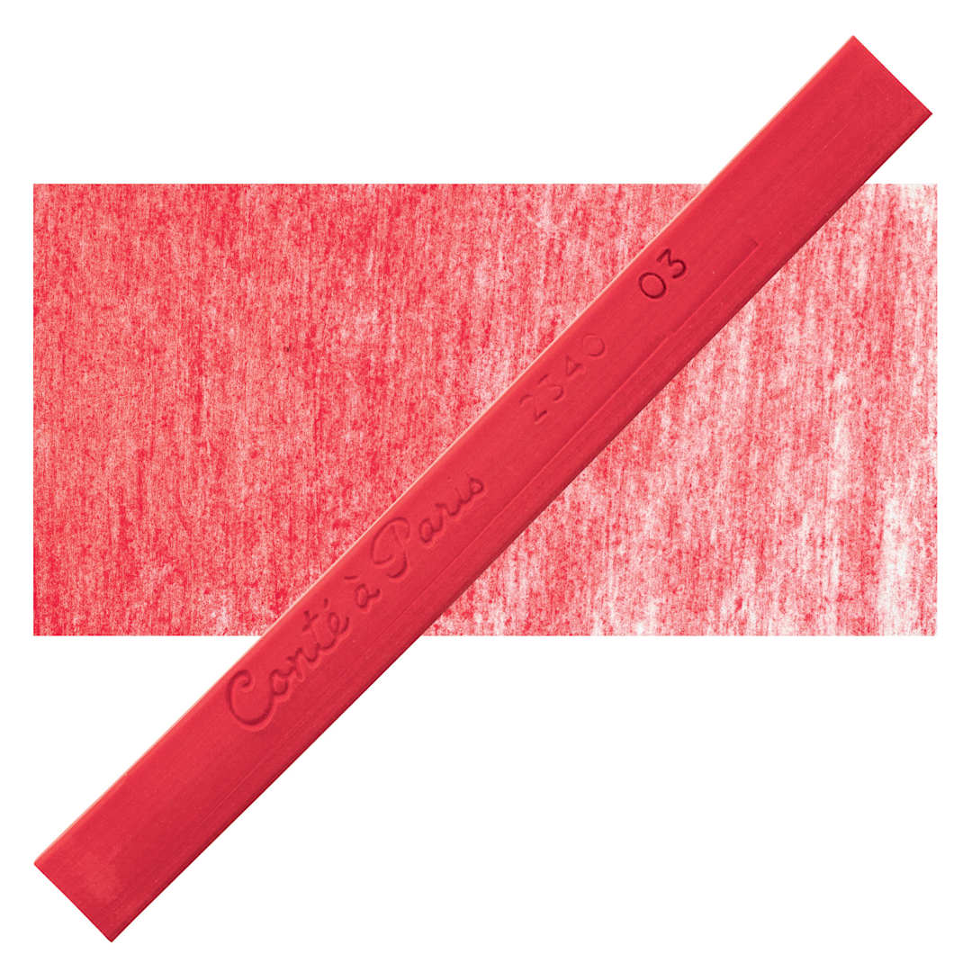 Open in modal - Conté à Paris Colour Pastel Carré - Vermilion 03, Single Carré and swatch