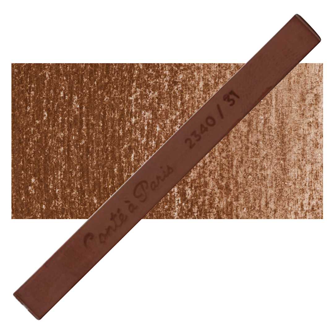 Open in modal - Conté à Paris Colour Pastel Carré - Red Tone Bordeaux 31, Single Carré and swatch