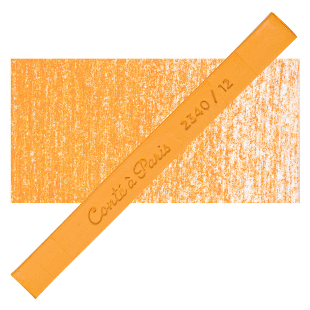 Open in modal - Conté à Paris Colour Pastel Carré - Orange 12 , Single Carré and swatch