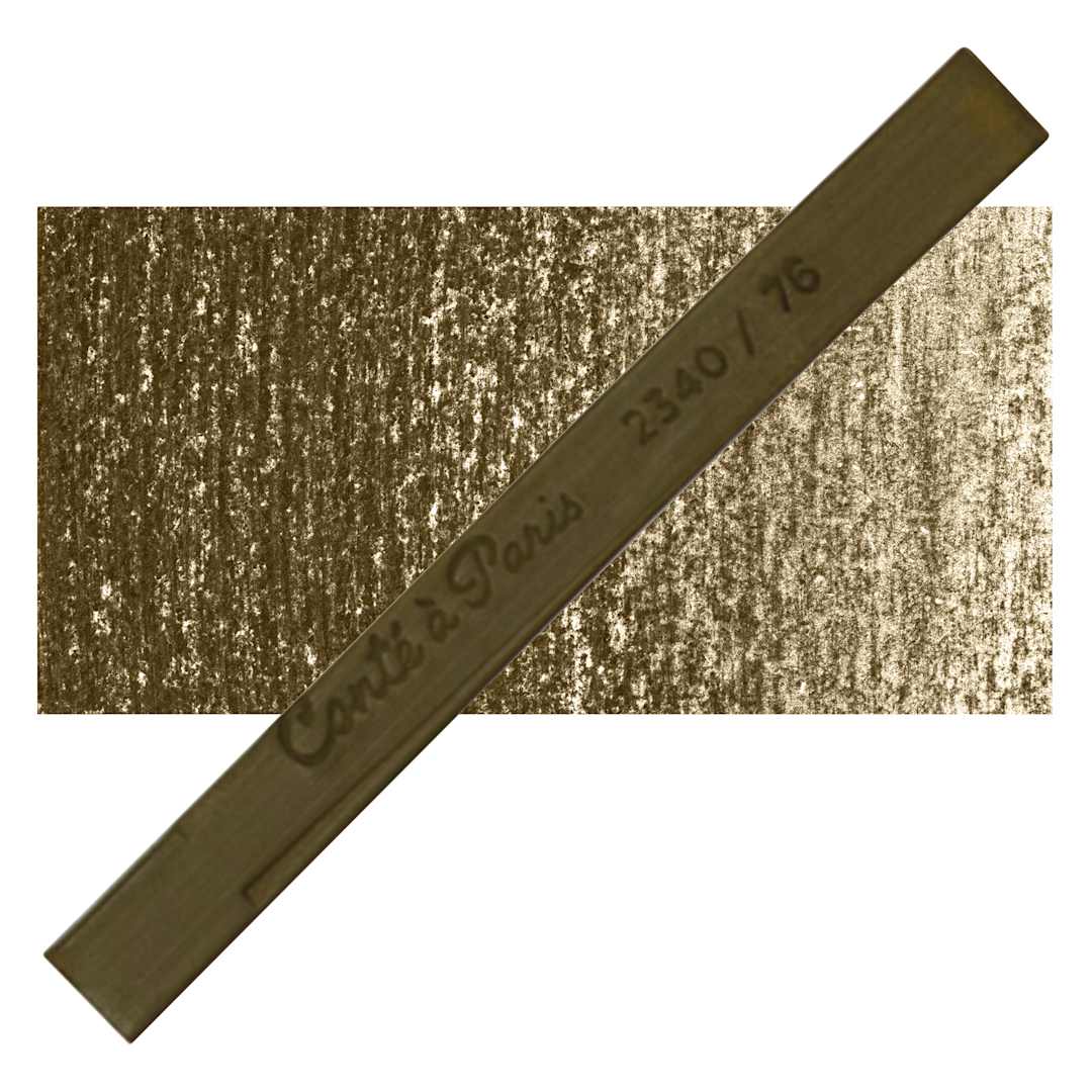 Open in modal - Conté à Paris Colour Pastel Carré - Leaf Green 76, Single Carré and swatch