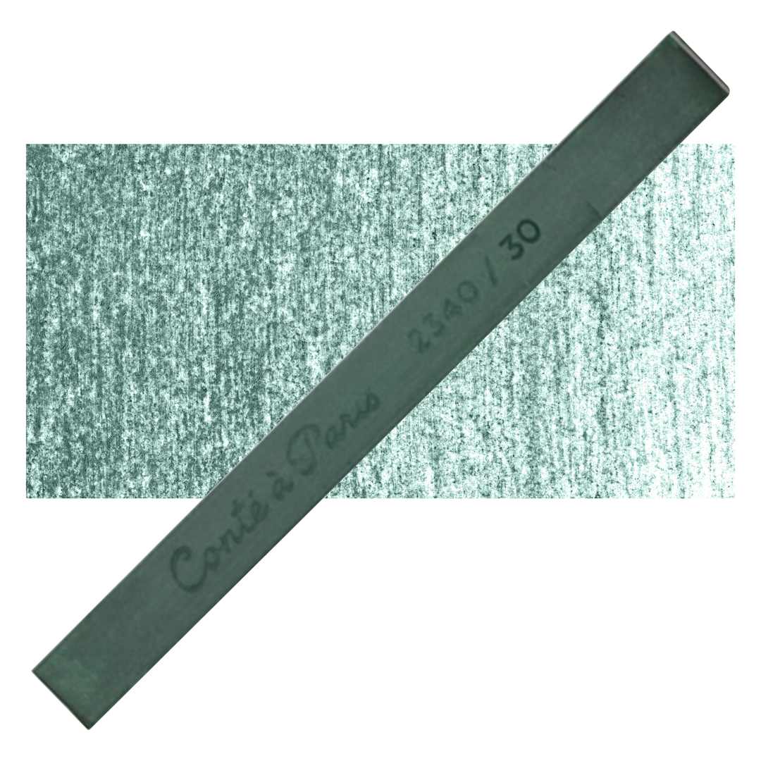 Open in modal - Conté à Paris Colour Pastel Carré - Mineral Green 30, Single Carré and swatch