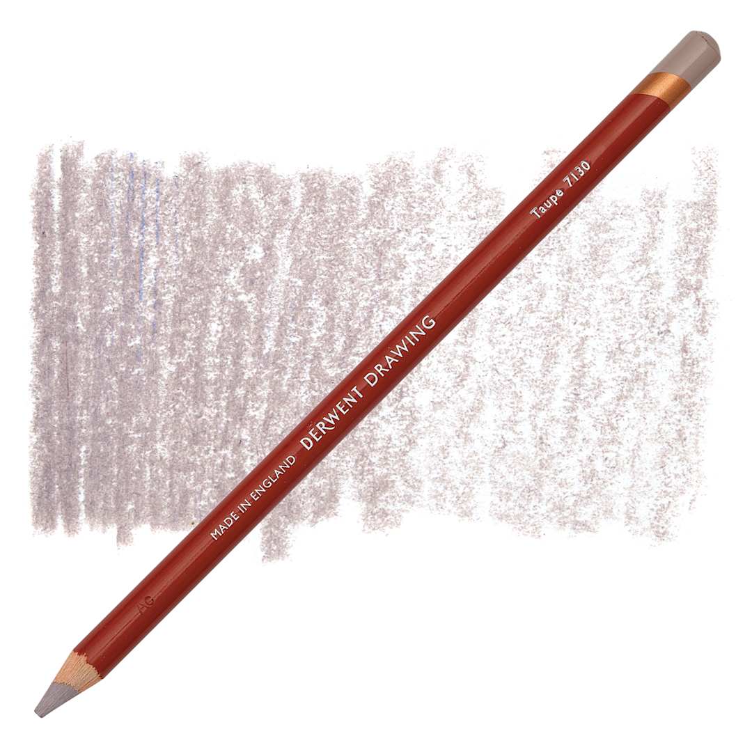 Open in modal - Derwent Drawing Pencil - Taupe pencil and swatch