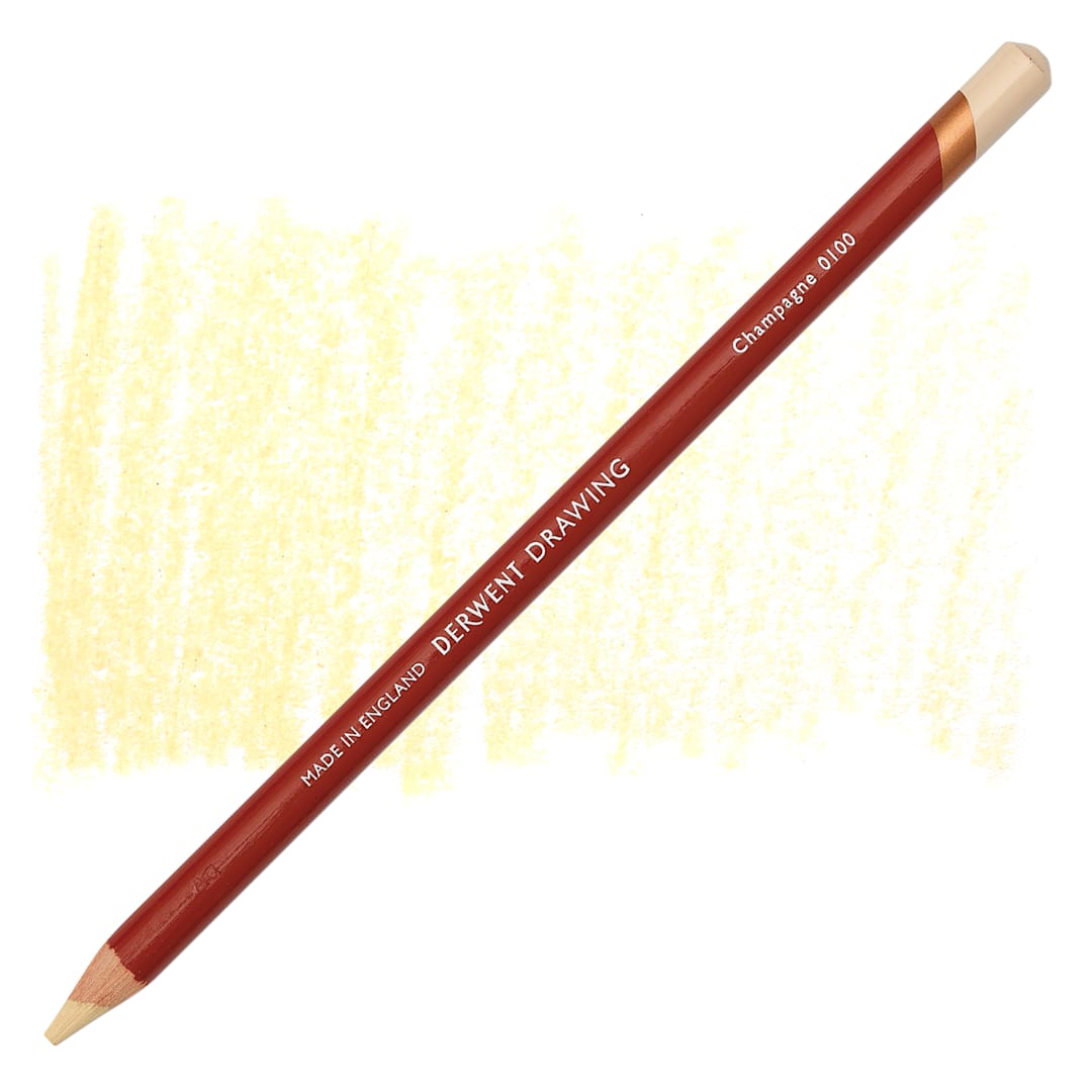 Open in modal - Derwent Drawing Pencil - Champagne pencil and swatch