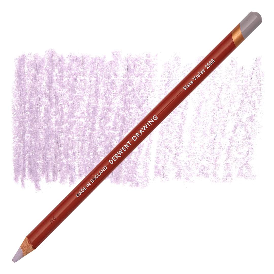 Open in modal - Derwent Drawing Pencil - Slate Violet pencil and swatch