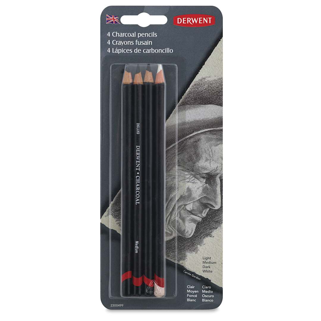 Open in modal - Tinted Charcoal Pencils Set of 4