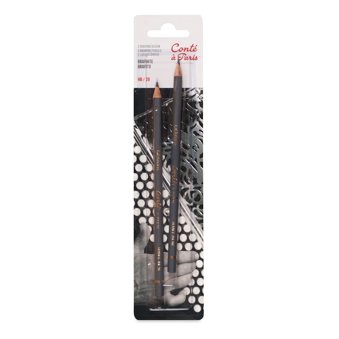 Open in modal - Conté à Paris Sketching Pencils - Graphite, Set of 2