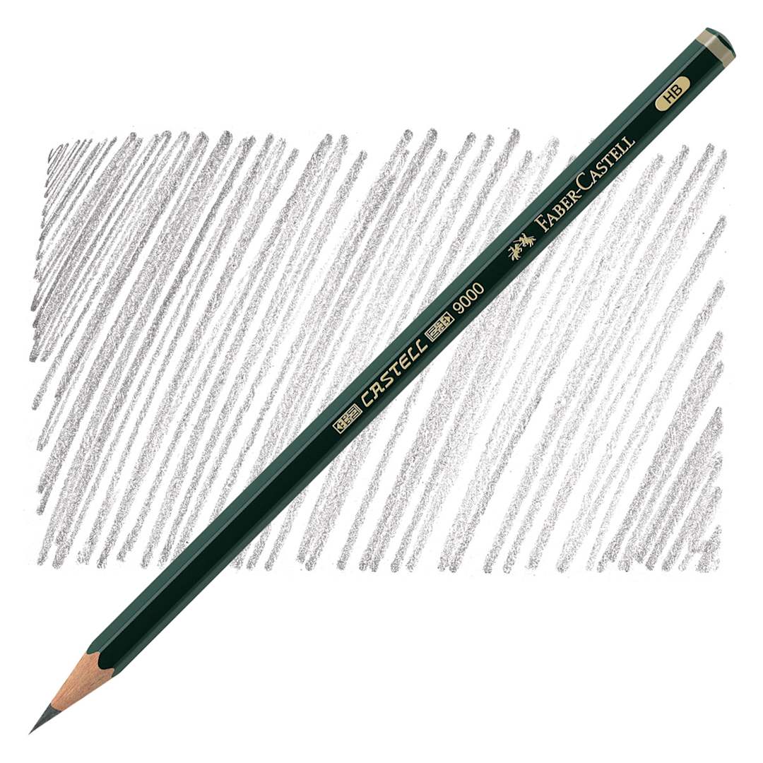 Open in modal - Faber-Castell 9000 Pencil - Graphite, HB pencil and swatch