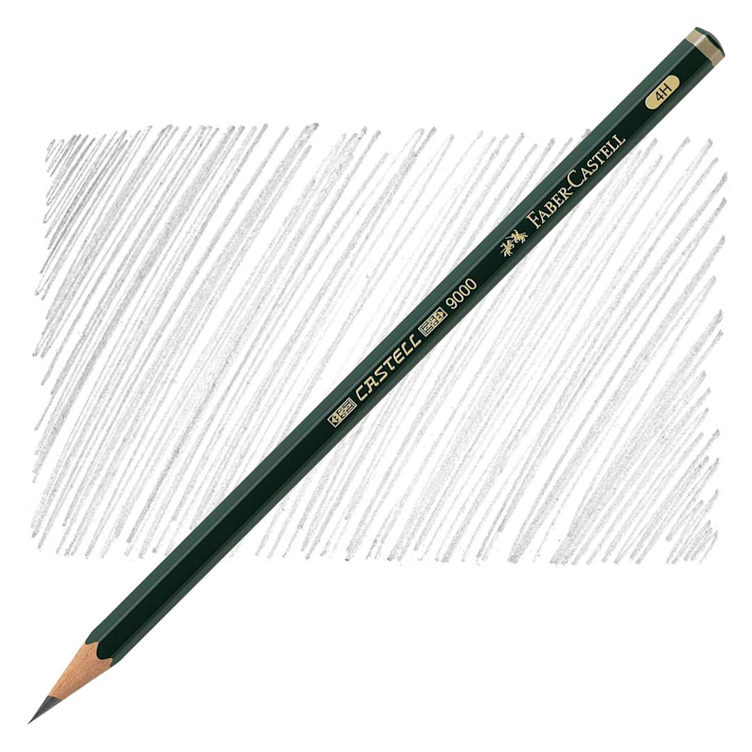 Open in modal - Faber-Castell 9000 Pencil - Graphite, 4H pencil and swatch