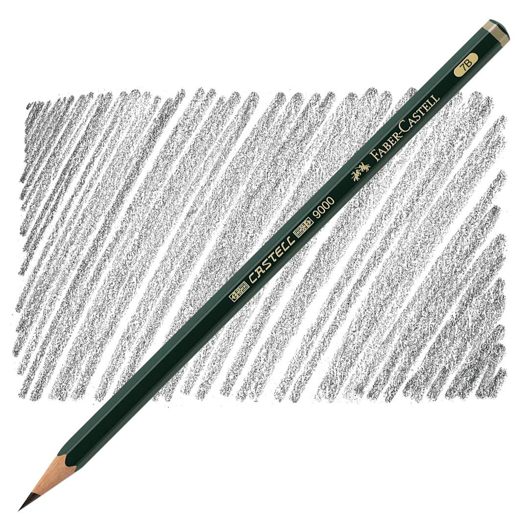 Open in modal - Faber-Castell 9000 Pencil - Graphite, 7B pencil and swatch