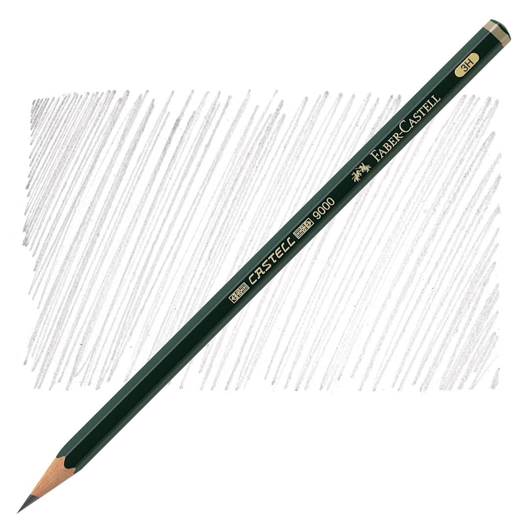 Open in modal - Faber-Castell 9000 Pencil - Graphite, 3H pencil and swatch