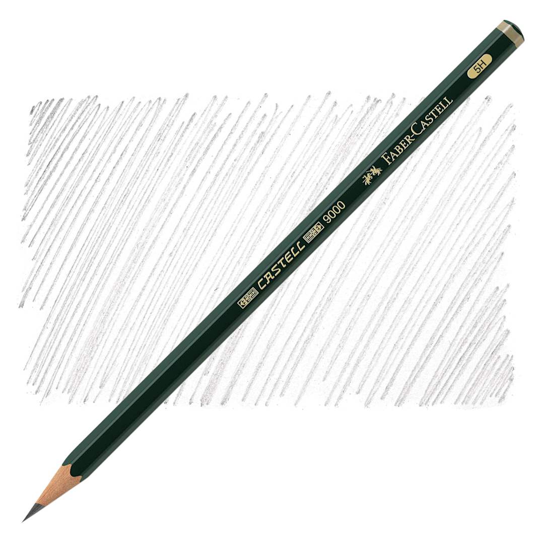Open in modal - Faber-Castell 9000 Pencil - Graphite, 5H pencil and swatch