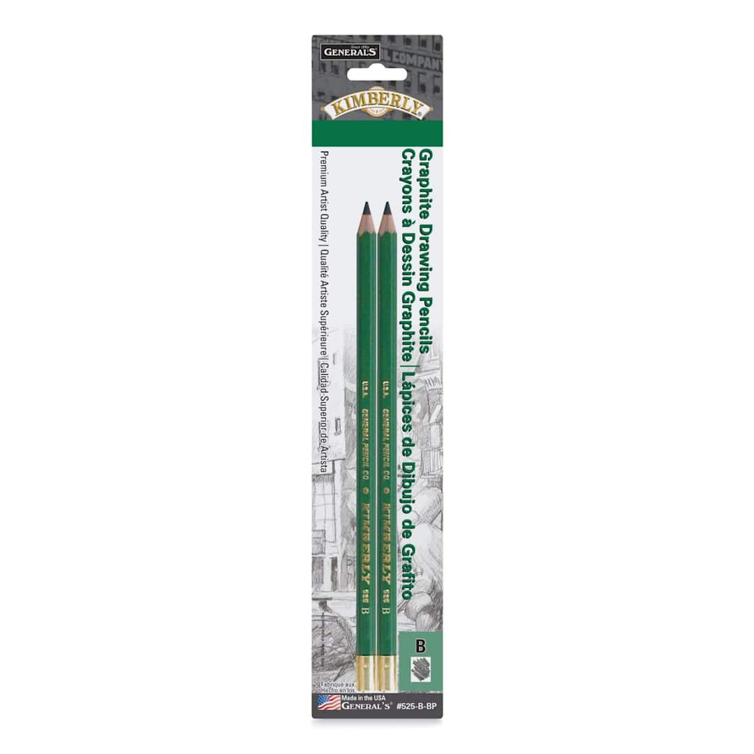 Open in modal - General's Kimberly Graphite Pencil - B, Pkg of 2, front of the packaging