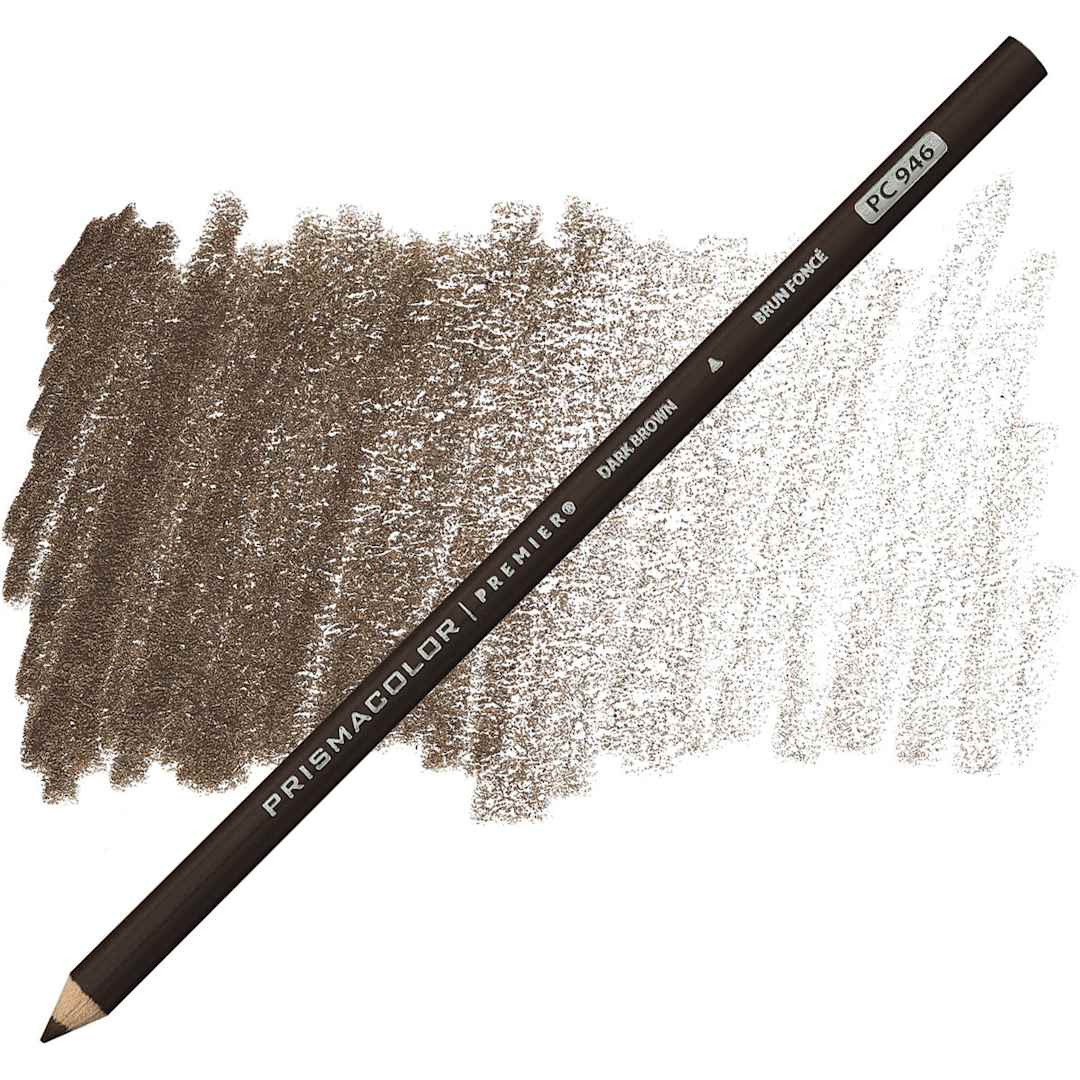 Open in modal - Prismacolor Premier Colored Pencil - Dark Brown pencil and swatch