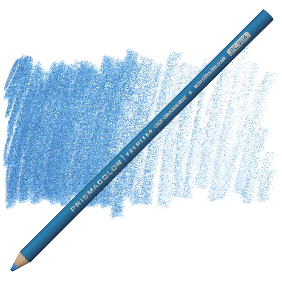 Open in modal - Prismacolor Premier Colored Pencil - Light Cerulean Blue pencil and swatch