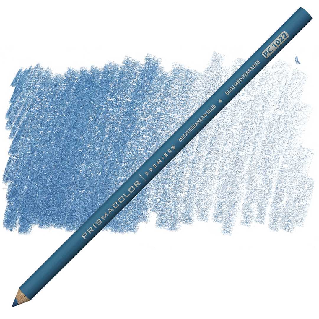 Open in modal - Prismacolor Premier Colored Pencil  - Mediterranean Blue pencil and swatch