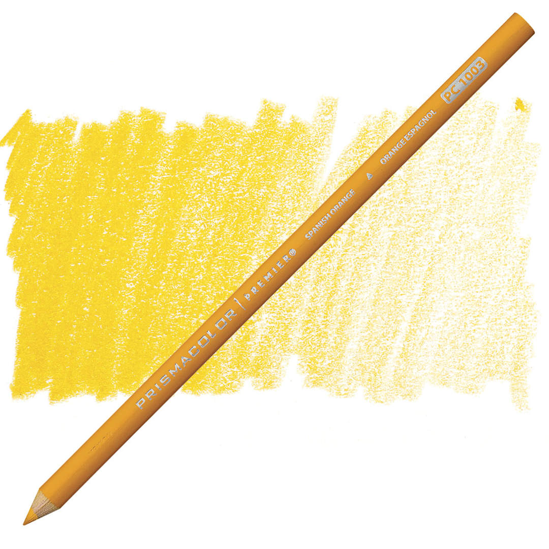 Open in modal - Prismacolor Premier Colored Pencil  - Spanish Orange pencil and swatch