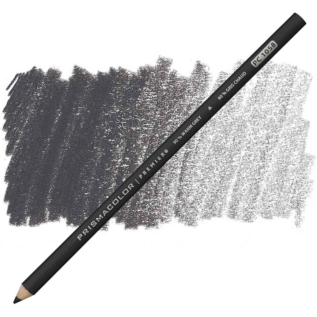 Open in modal - Prismacolor Premier Colored Pencil  - Warm Grey 90% pencil and swatch