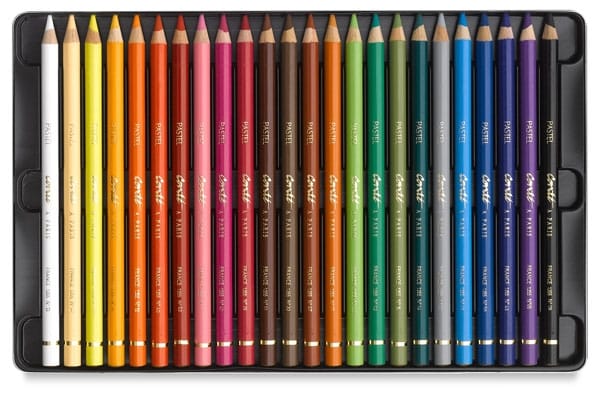 Open in modal - Conté à Paris Pastel Pencil Set - Set of 24, Assorted Colors, Tin contents