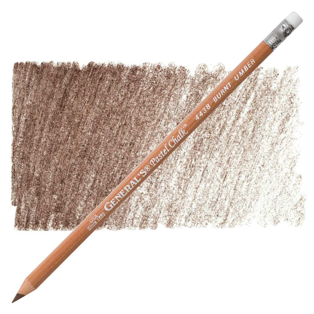 Open in modal - General's Pastel Chalk Pencil - Burnt Umber pencil and swatch