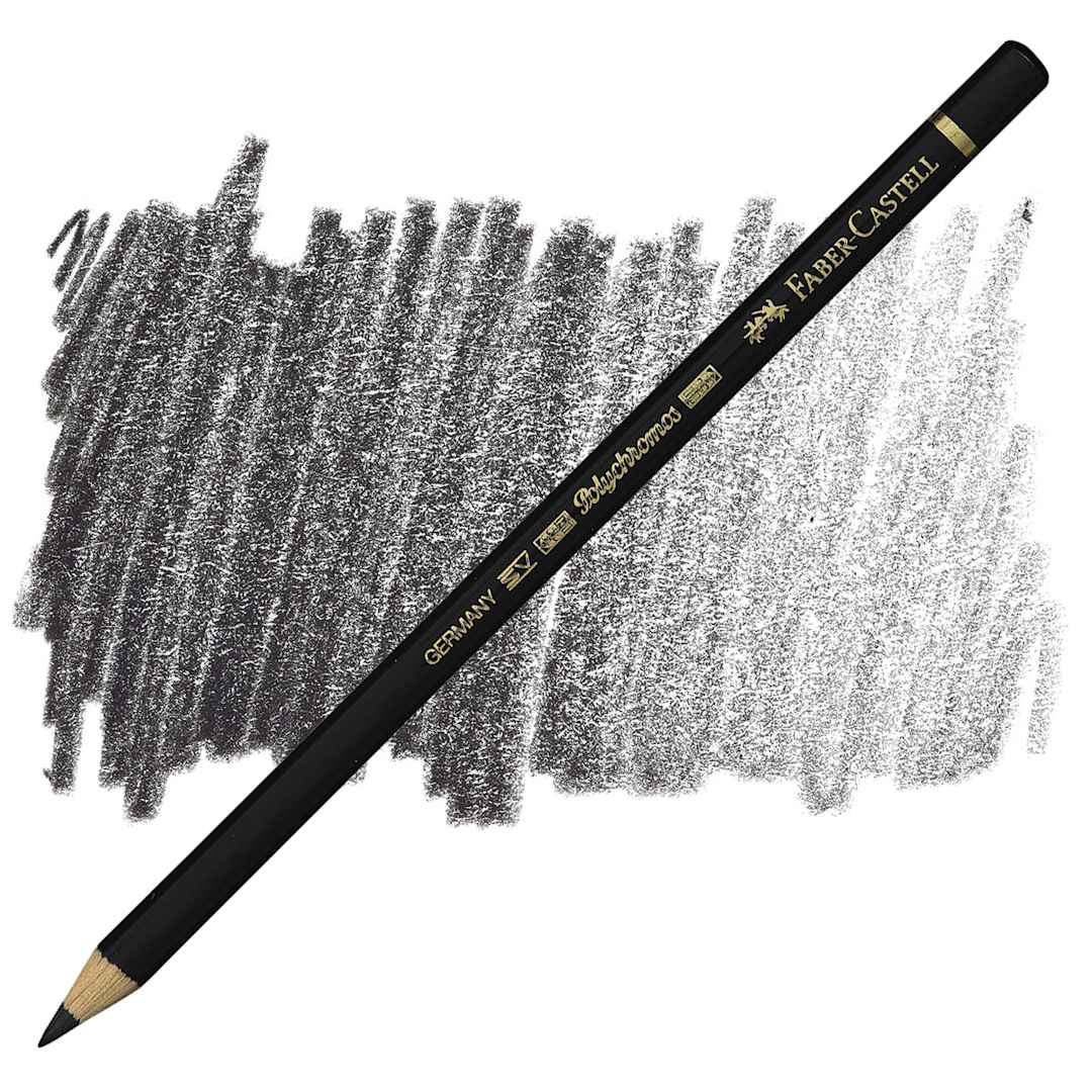 Open in modal - Faber-Castell Polychromos Pencil - Black pencil and swatch
