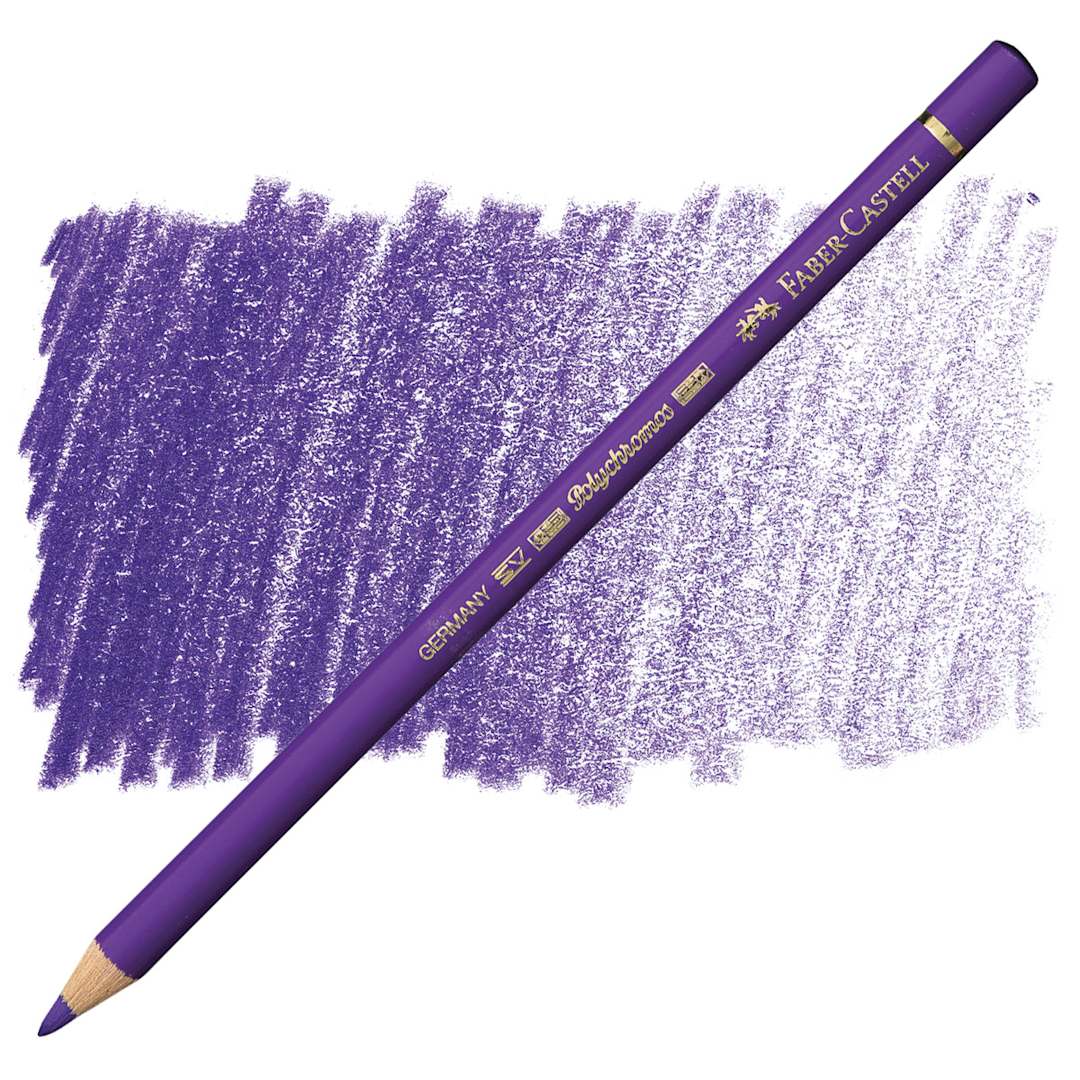 Open in modal - Faber-Castell Polychromos Pencil - Purple Violet pencil and swatch