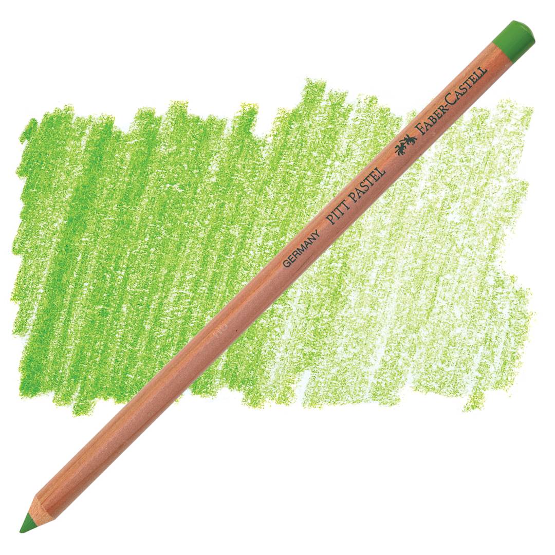 Open in modal - Faber-Castell Pitt Pastel Pencil - Earth Green Yellowish pencil and swatch