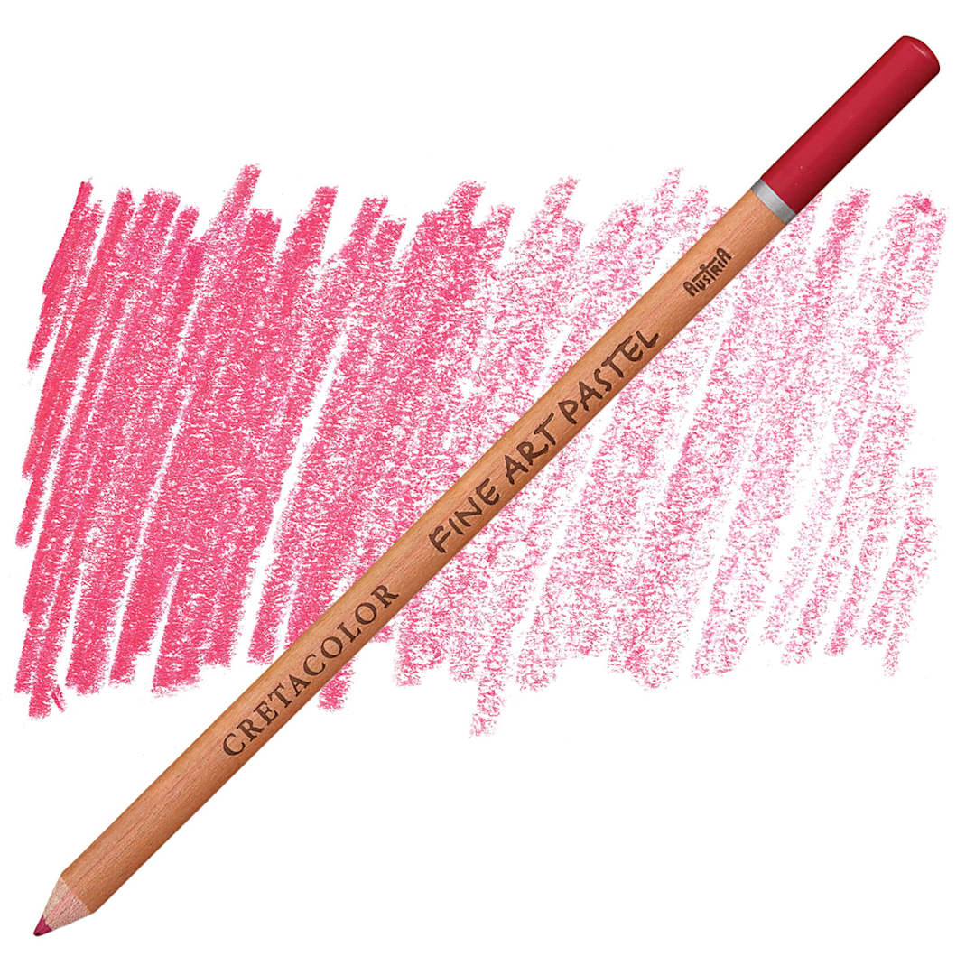Open in modal - Cretacolor Fine Art Pastel Pencil - Carmine Extra Fine pencil and swatch