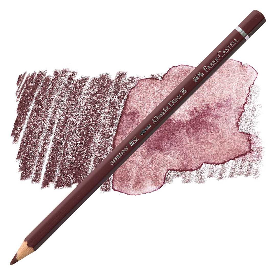 Open in modal - Faber-Castell Albrecht Durer Watercolor Pencil - Caput Mortuum Violet pencil and swatch