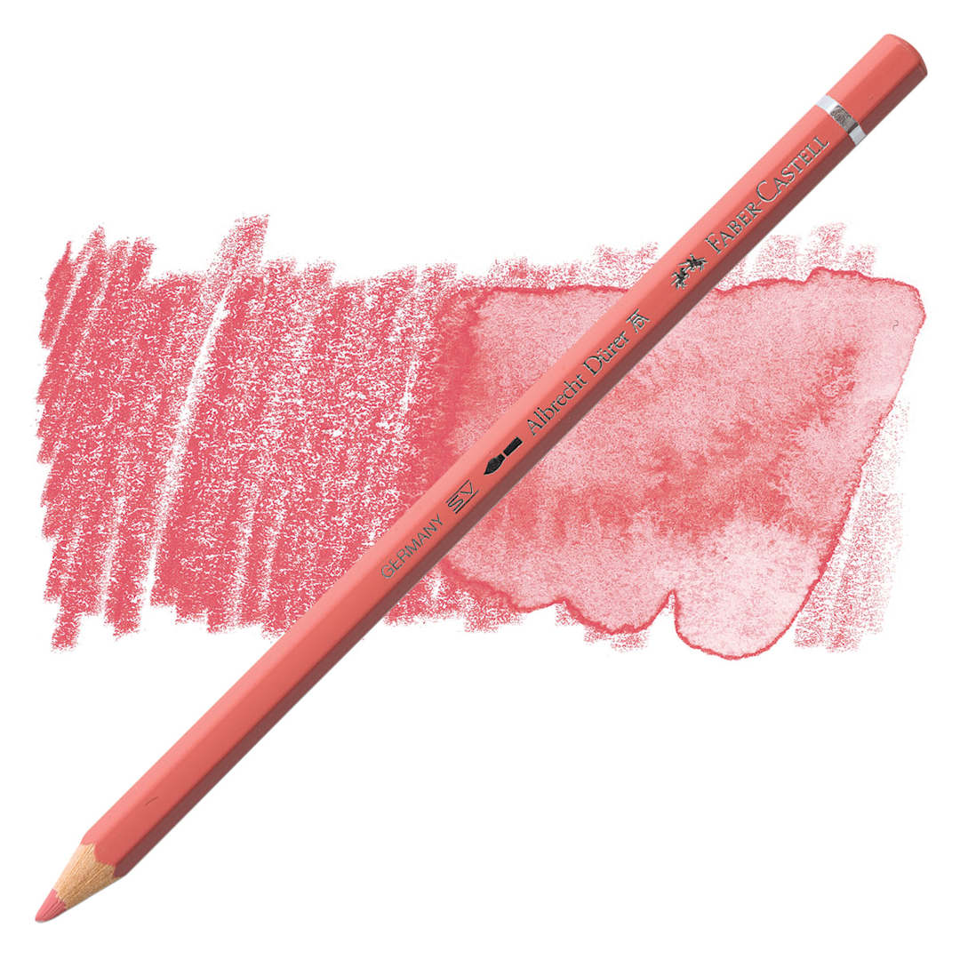 Open in modal - Faber-Castell Albrecht Durer Watercolor Pencil - Coral pencil and swatch