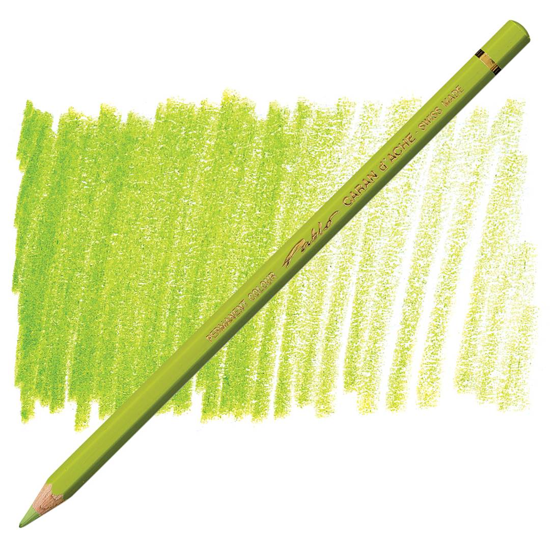 Open in modal - Caran d'Ache Pablo Colored Pencil - Light Olive pencil and swatch