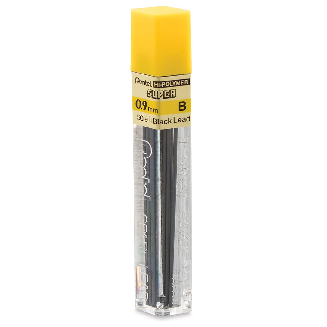 Open in modal - Pentel Hi-Polymer Lead Refills - 0.9 mm, Black, B