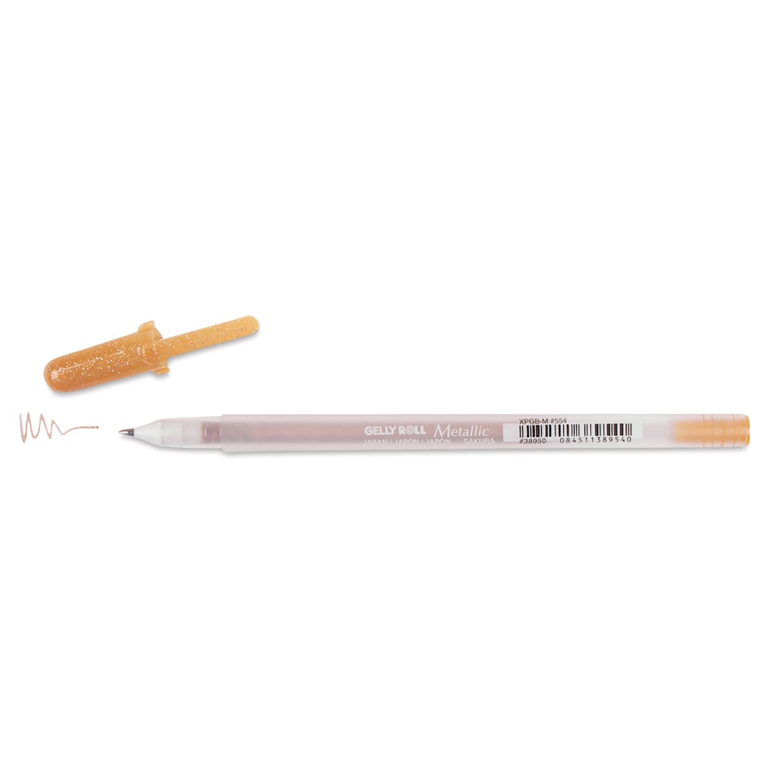 Open in modal - Sakura Gelly Roll Pen - Medium Point, Metallic Copper, cap off